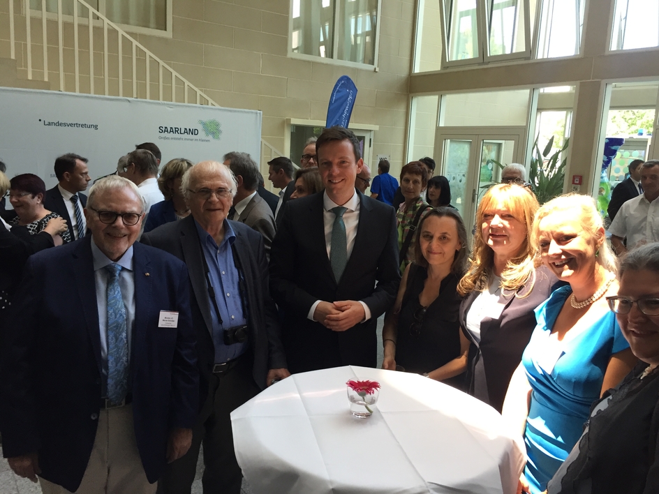 Rudolf Dadder im Gespräch mit MP Hans und Silvia Schmidt